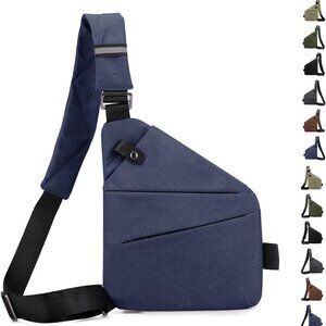 Anti Theft Crossbody Travel Bag Multi-pocket Slim Sling with Adjustable Strap